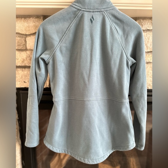 Sketchers Ladies Teal Athletic Zip Up FLEECE Jacket Front pockets Size S - Picture 7 of 10